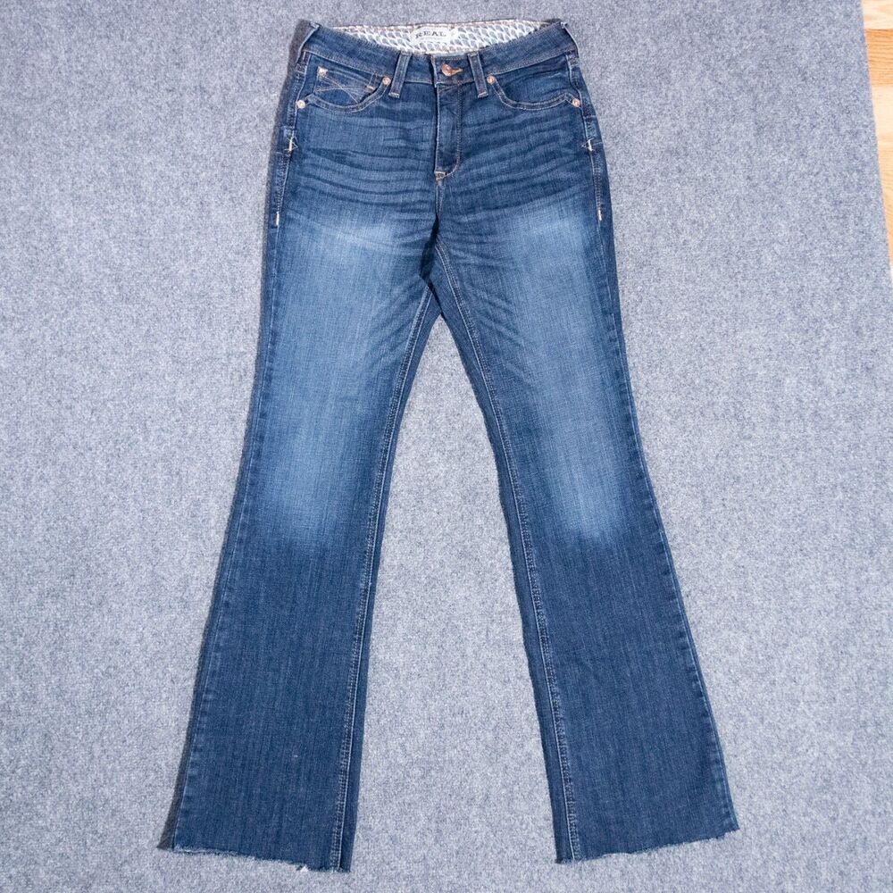 Ariat REAL Fernanda Bootcut Jeans Women's 28L Blue Stretch High Rise Western